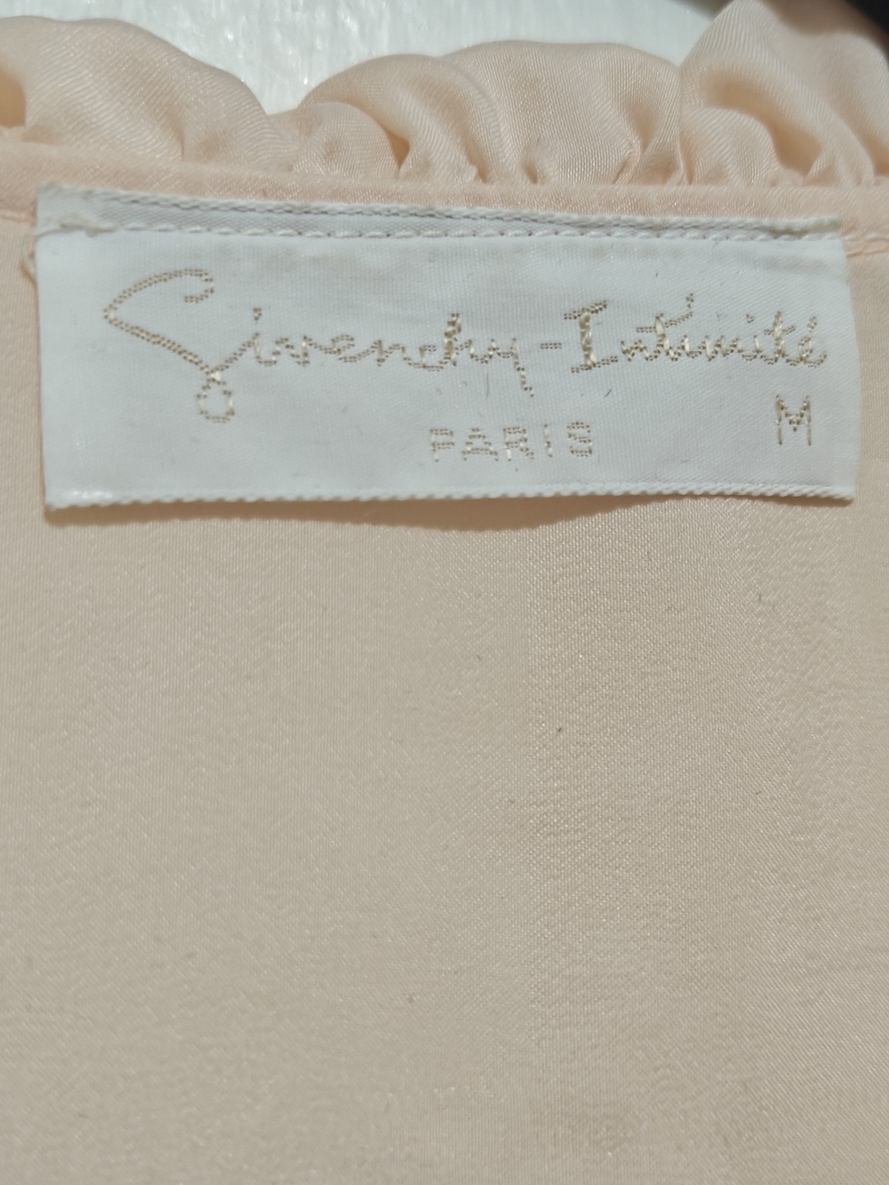 Givenchy Peach Ruffle Trim Long Wrap Robe - Picture 3 of 7